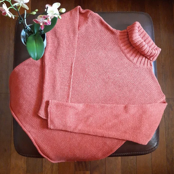 Eileen Fisher Italian Yarn Textured Knit Turtleneck Sweater - Picture 2 of 12